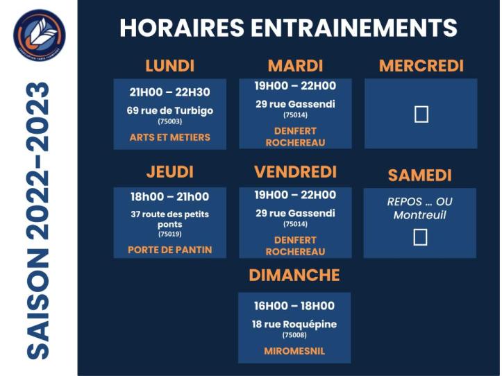 Horaires_entrainements